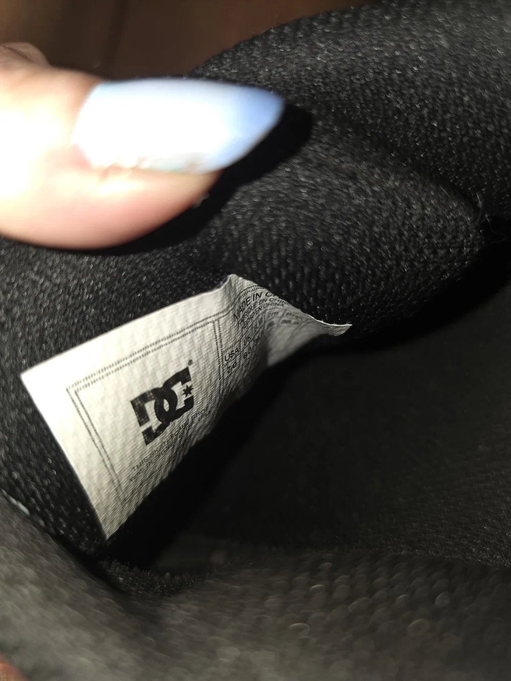 DC Shoes Black Sneaker with Mint Logo and Laces